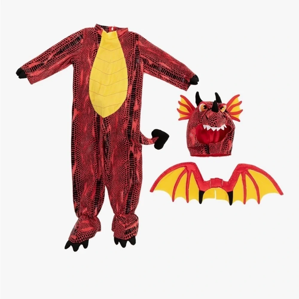 NWT Red Dragon Costume with Egg  6-12 months Halloween Dress Up Party